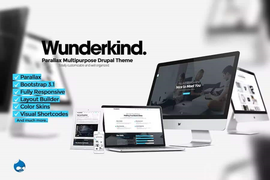 WUNDERKIND – ONE PAGE PARALLAX DRUPAL 7 THEME